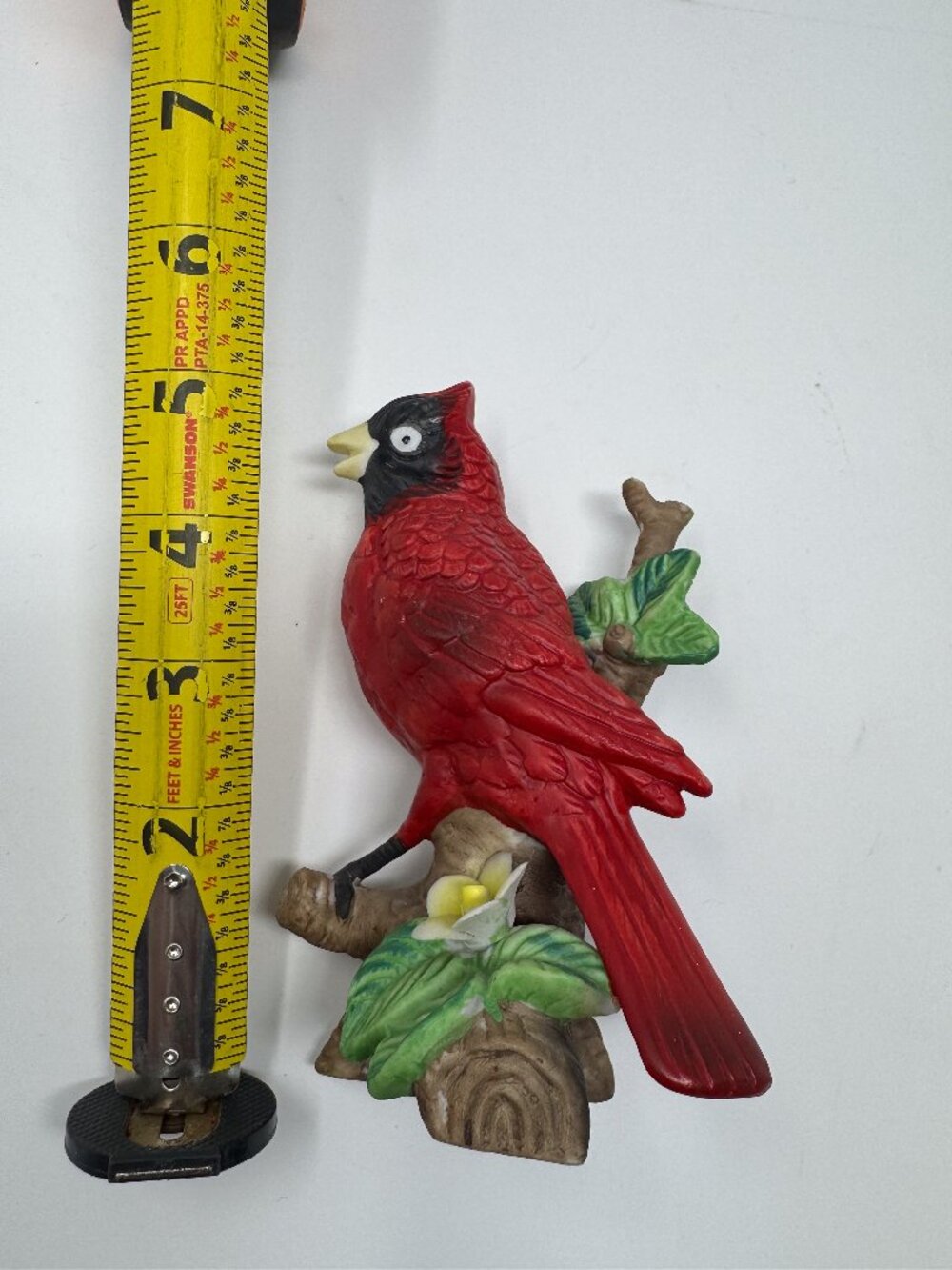 Vintage Red Cardinal Bird Figurine Nature Shelf Decor - Picture 5 of 5